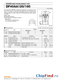Datasheet DF40AA120 manufacturer SanRex